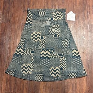 LuLaRoe Geometric Patterned A-Line Skirt